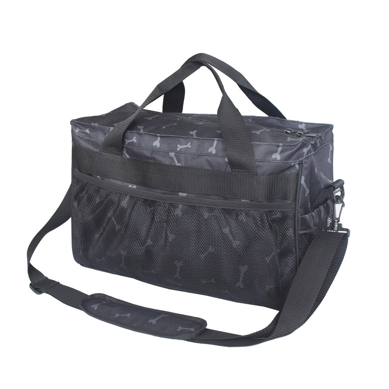 Dog Travel Bag, Pet Luggage Suitcase Weekend Tote Carrier with Collapsible Bowl Black - PawsPlanet Australia