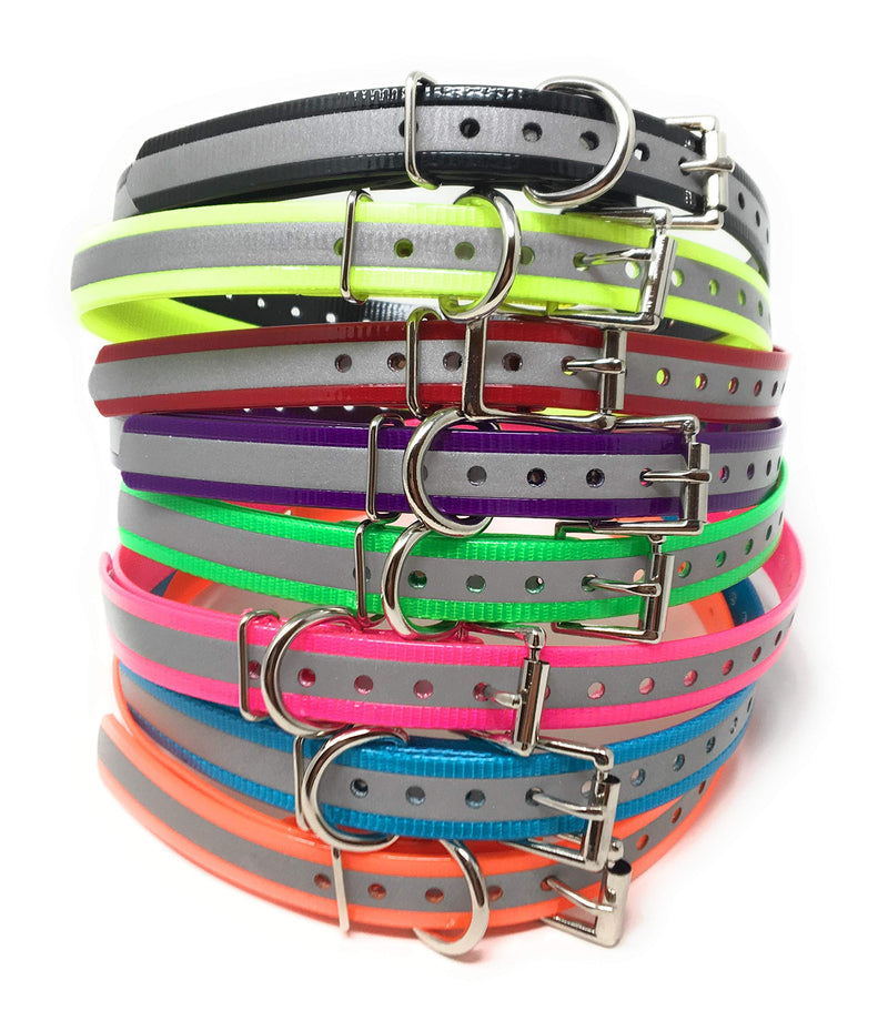 Replacement Strap for Dogtra Collars - 3/4" Wide Ultra-Durable Dog E-Collar Replacement for Training, Bark, Shock, Electric, and GPS Collars - 28" Adjustable Length Reflective Pink