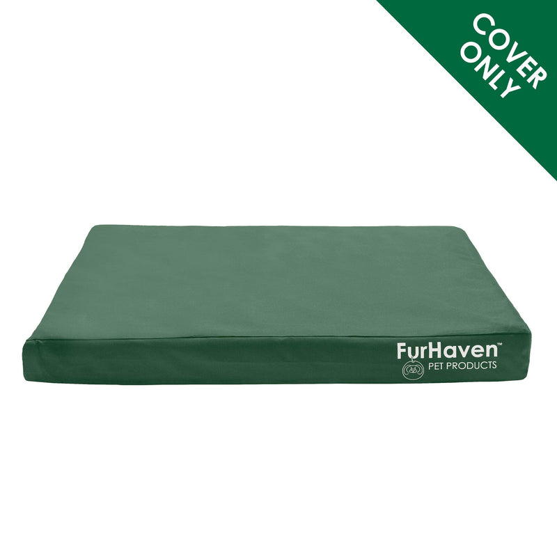 Furhaven Replacement Dog Bed Cover Water-Resistant Indoor/Outdoor Logo Print Oxford Polycanvas Mattress, Washable - Forest, Medium (Pack of 2) Medium (Pack of 2) - PawsPlanet Australia