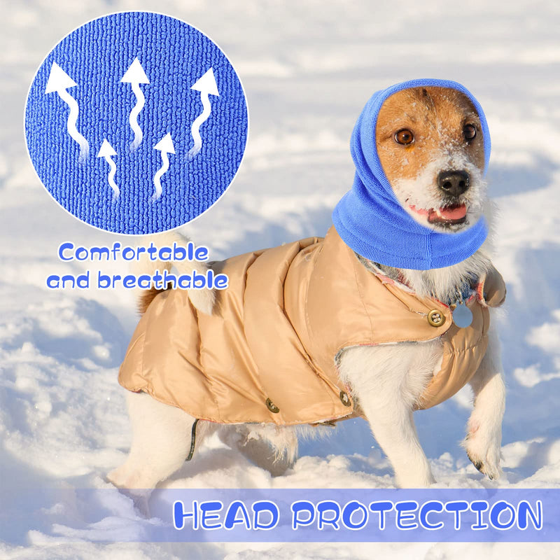 5 Pcs 3 Size Dog Head Wrap Neck Warmer Dog Neck and Ears Warm Winter Dog Pet Dog Snood Ear Cover Ear Wraps Sound Proof for Calming Cat Dog Anxiety Relief Grooming Bathing Noise Protection - PawsPlanet Australia