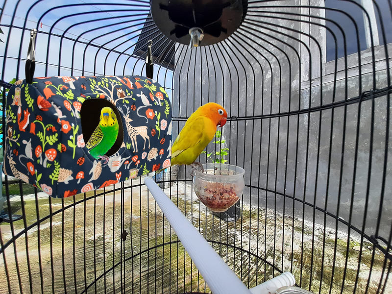 ShuRung Parrot Cockatiel Warm House Bird Nest Bed Winter Hanging Hammock Birds Sleeping Bed Parrot Hideway Bed Polyester Fabric for Parrot Parakeet Cockatiels Budgies Lovebird African Grey (S) S - PawsPlanet Australia