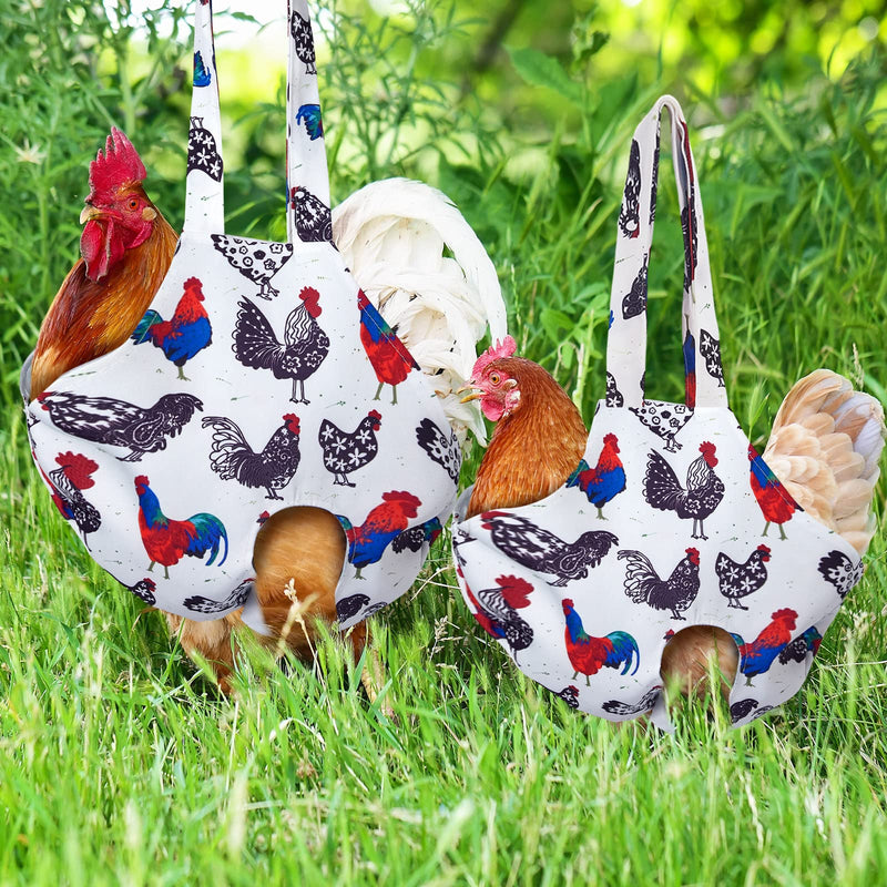 Paterr 2 Pack Chicken Holder Bag, Chicken Carrier Sling Catching Hand Bag Hen Sling with Handle Farm Supplies for Hen Rooster Transport Traveling Hiking Driving(13.5 x 13.5 Inch) White 13.5 x 13.5 Inch - PawsPlanet Australia