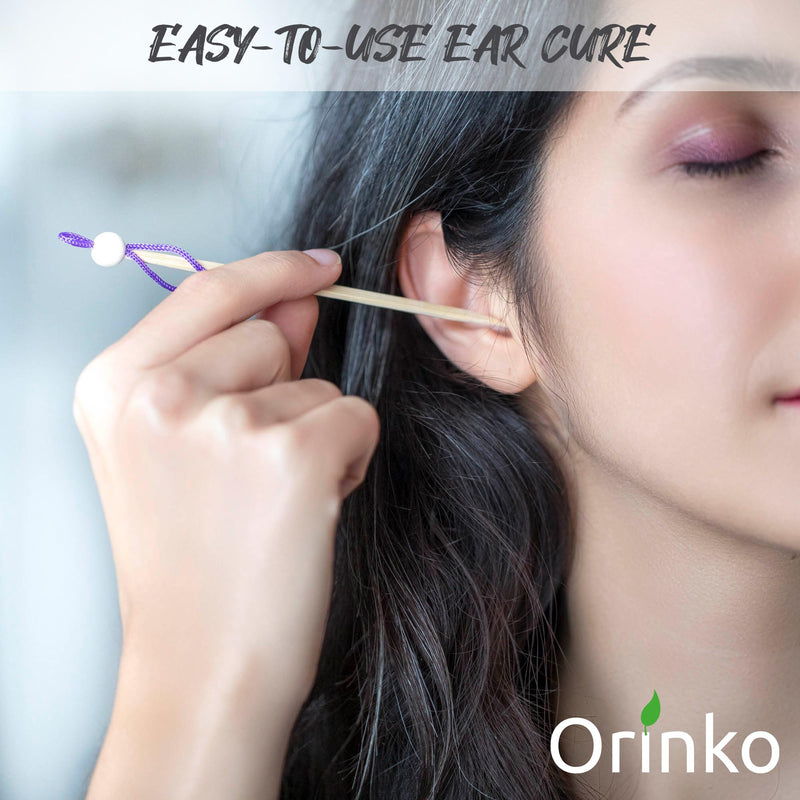 ORINKO® Bamboo Ear Cleaner x6 - Eco-Friendly Sustainable Design for Natural Ear Care - Reusable and Durable Ear Cleaning Tool for Gentle Personal Hygiene - Ideal for Family Use