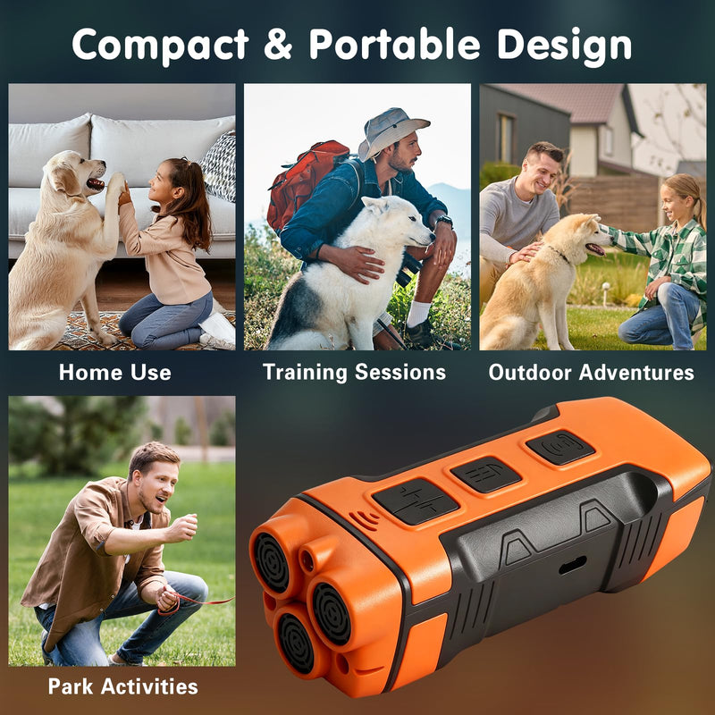 Ultrasonic Dog Bark Deterrent Device, Portable Anti-Barking Tool to Stop Neighbor's Dog Bad Behavior, Indoor & Outdoor Use