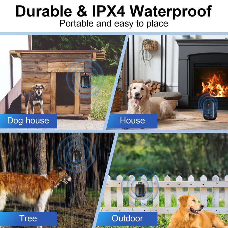 Anti Barking Device for Dogs, Rechargeable Ultrasonic Dog Barking Control Devices with 3 Modes, 33 FT Barking Silencer Sonic Barking Deterrent Indoor/Outdoor Safe for Dog & People Y4 - PawsPlanet Australia