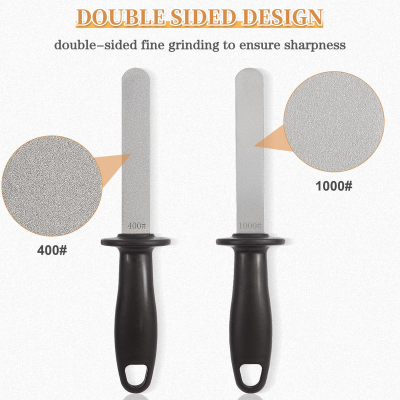 Hoof Knife with Sharpener,Farrier Tool Kit,Double Edged Hoof Trimming Knife with Wooden Handle, High-Carbon Steel Blade Hoof Knife for Horses - PawsPlanet Australia