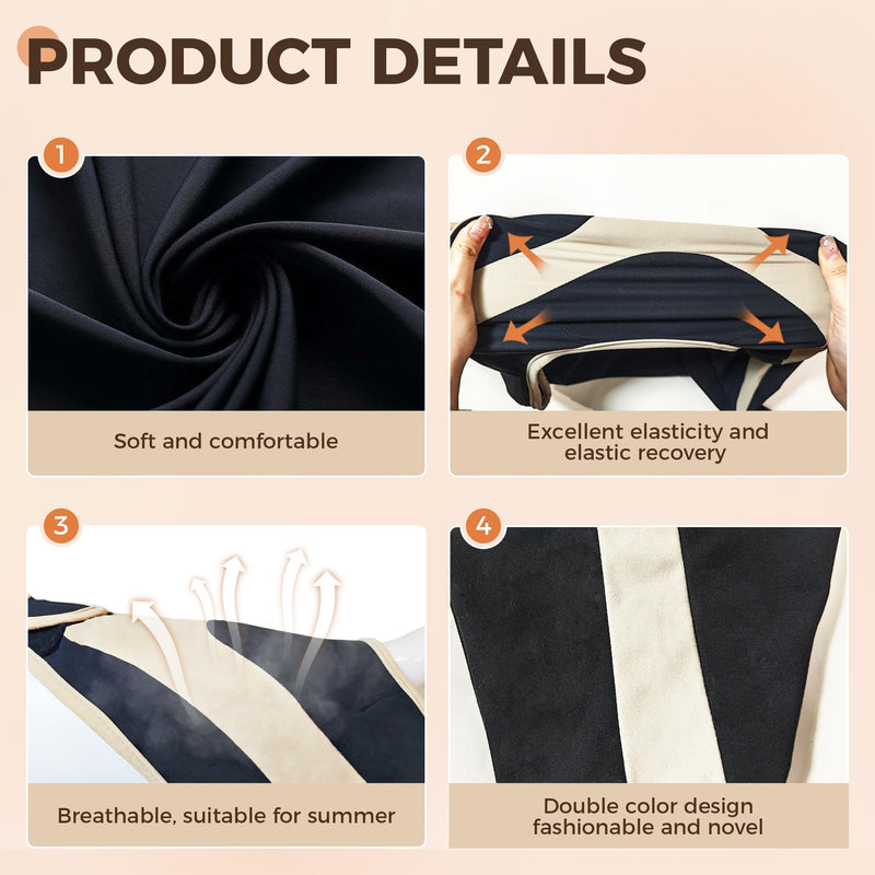 Dog Recovery Sleeve Front Leg Prevent Dog from Licking Wound, Dog Leg Sleeve is Made of Yoga Fabric, Dog Dleeve to Prevent Licking is Breathable, Suitable for Summer, Cone Collar Alternative L double leg black - PawsPlanet Australia