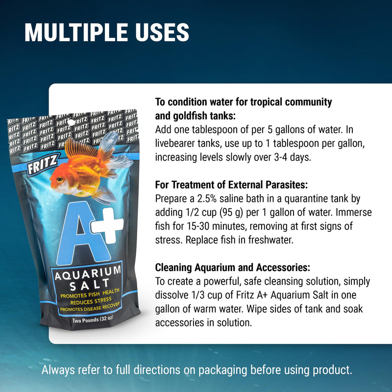 Fritz Aquatics A+ Aquarium Salt Treatment for Freshwater Fish (2 lbs)