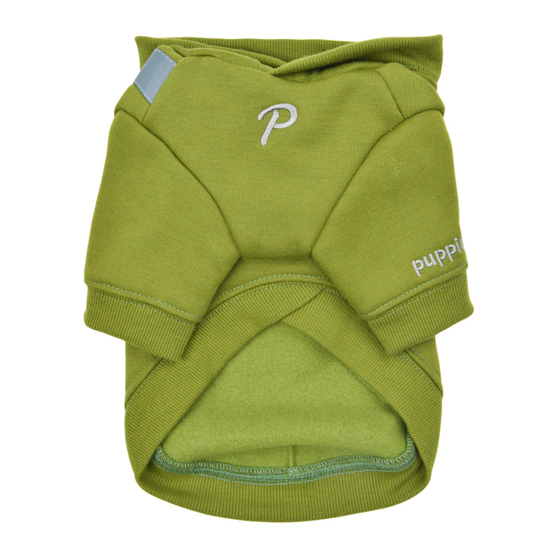 Puppia Warrin Cute Winter Hooded Shirts for Small and Medium Dogs, Olive, Medium - PawsPlanet Australia
