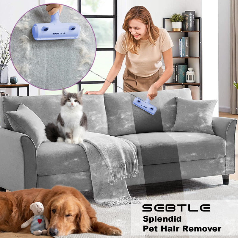 Pet Hair Remover Roller,Reusable Animal Hair Removal Brush for Dogs and Cats,Lint Remover Easy to Clean Pet Fur from Carpet,Sofa,Bedding,Furniture and Rugs,Blue Blue - PawsPlanet Australia