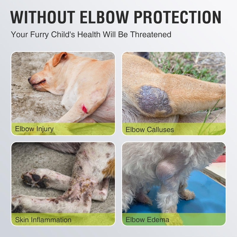 Dog Elbow Protector for Dogs, Anti Lick Elbow Pad for Calluses & Pressure Sores, Comfortable Support Sleeve for Everyday Use, Right Leg L