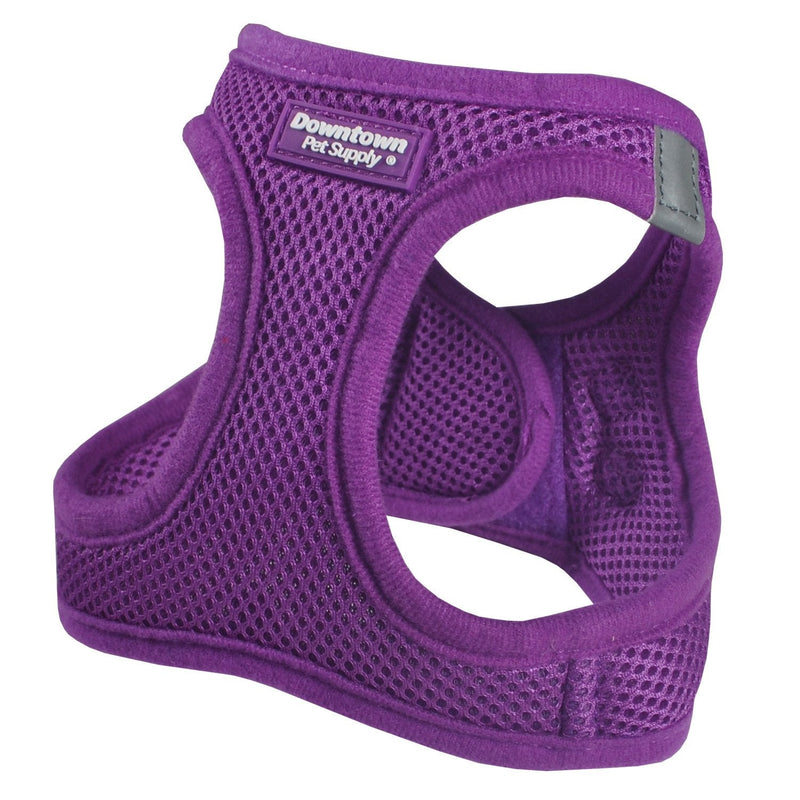 Downtown Pet Supply - Dog Harness for Small, Medium and Large Dogs No-Pull - Step in Dog Harness - Padded Mesh Fabric Dog Vest with Reflective Trim, Velcro and Buckle Straps Pink - PawsPlanet Australia