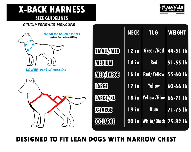 Neewa X-Back Racing Harness X-Large Red - PawsPlanet Australia
