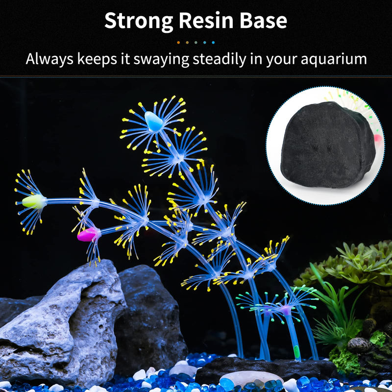 Uniclife Strip Coral Plant Ornament Glowing Effect Silicone Artificial Decoration for Fish Tank, Aquarium Landscape - Orange - PawsPlanet Australia