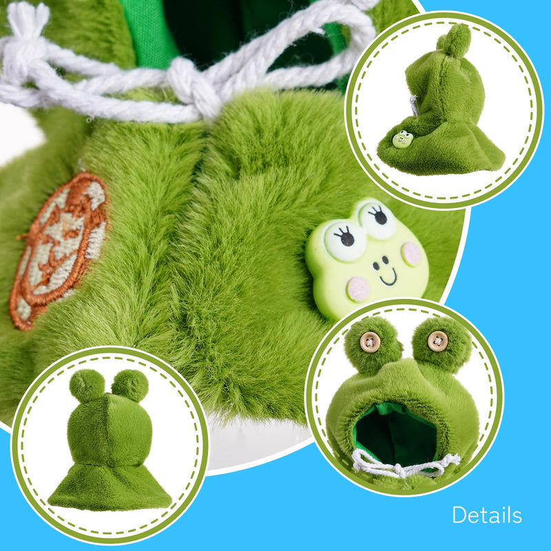 Cape & Hoodie Outfit Set for Eilik - 4 Pcs Furry Hoodie in four colors & 4 Pcs furry pet Cape in four styles. Ideal for dressing Eilik and other suitable toys. - PawsPlanet Australia