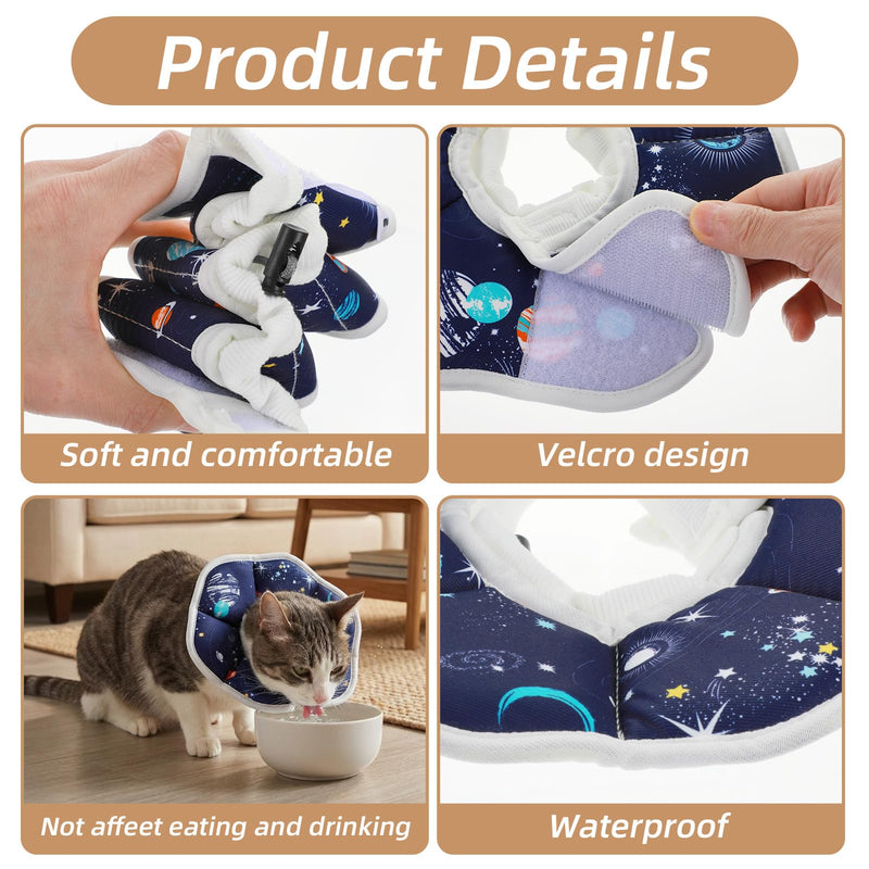 Cat Cone Collar Soft, Adjustable Cat Recovery Collar Comfortable Cats Cones to Stop Licking for Small Kittens and Puppies(Small)