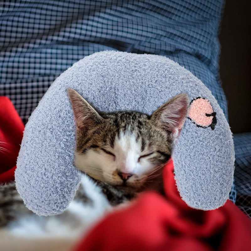 jojofuny U-shaped neck pillow for cats, 4-pack, made of polyester and PP cotton. Comfortable sleeping pillow with neck support for older and disabled pets.