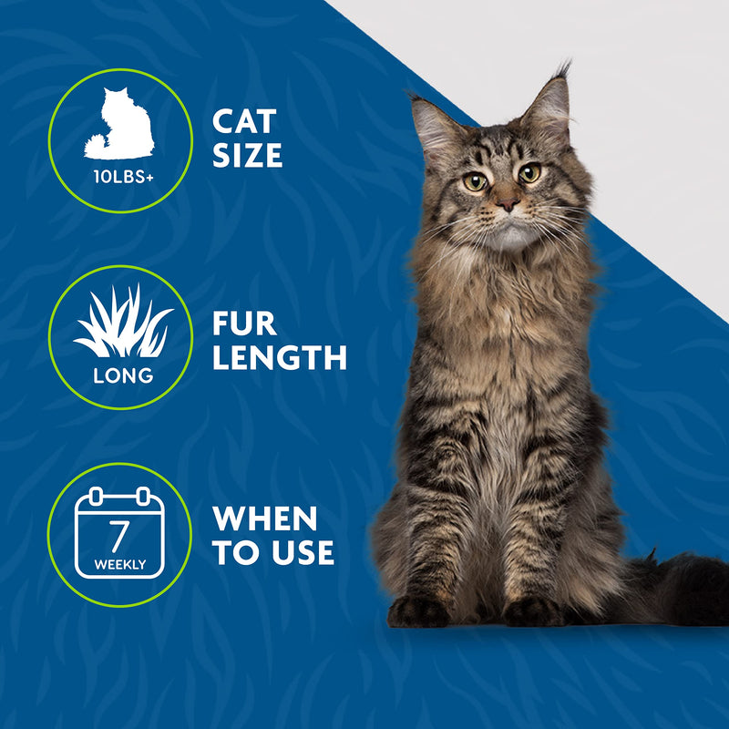 FURminator® deShedding Tool For Medium/Large Cats, Long Hair, Removes Loose Hair From Shedding Large
