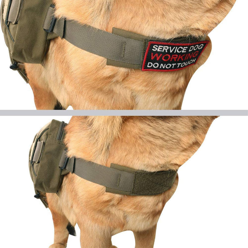 EXCELLENT ELITE SPANKER Dog Pack Hound Dog Saddle Bag Backpack for Travel Camping Hiking Medium & Large Dog with 2 Capacious Side Pockets(RGN-L) 11.00" x 1.50" x 7.00" Ranger Green - PawsPlanet Australia