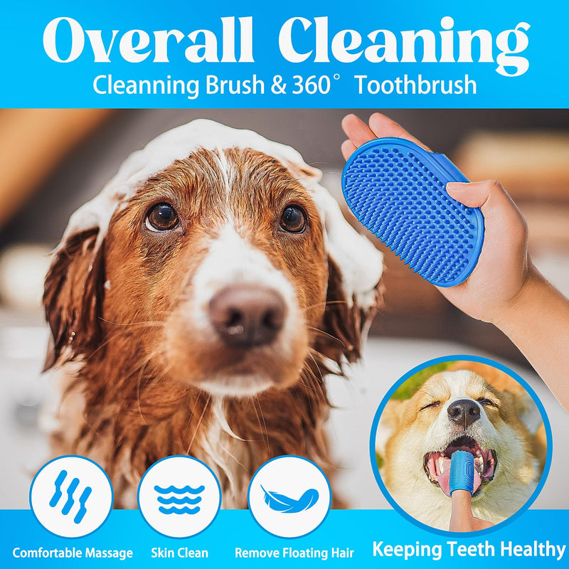 6 PCS Grooming Kit for Dogs Cats Comb Deshedding Dog Brush Pet Knot Opener Cleaning Slicker Brush Nail Clipper Toothbrush Pet Hair Removal Tool Washing Supplies for Small Medium Large Dog Cat DOG-G-6PCS - PawsPlanet Australia