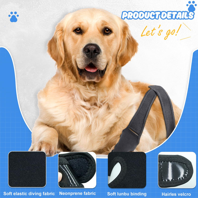 Dog Knee Brace for Torn Hind Leg or Back Leg, Adjustable Dog Leg Brace, Dog Hip Support Brace for Cruciate Ligament Injury Joint Pain Muscle Soreness, Better Recovery Brace Medium - PawsPlanet Australia