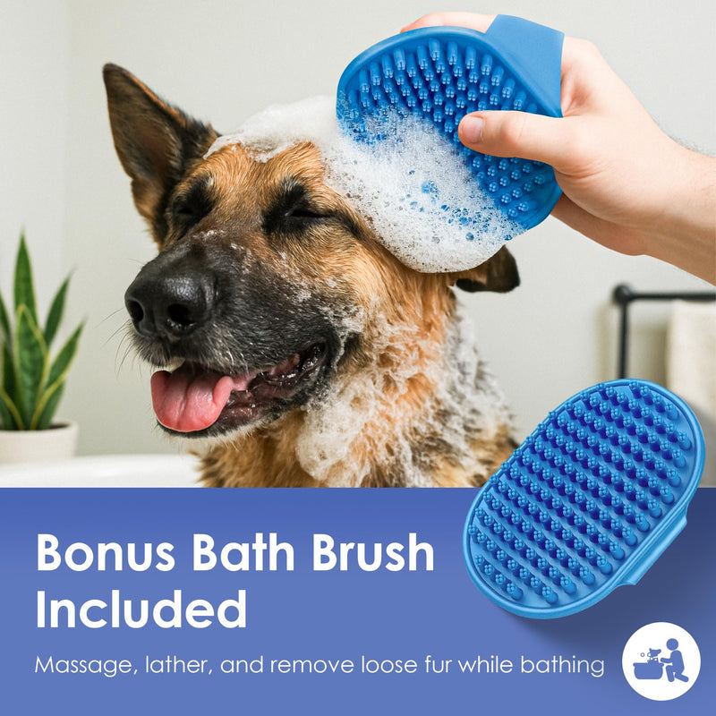 American Kennel Club AKC 2-Sided ProBrush™ – Double-Sided Bristle & Pin Grooming Brush with Complimentary Bath Brush – for Dogs & Cats of All Coat Types - PawsPlanet Australia