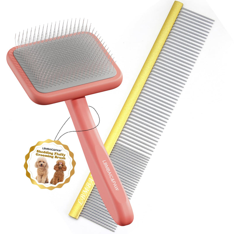 10inches Large Dog Metal Grooming Comb With Long Pin Slicker Brush For Thick and Heavy Fur Large and Medium Size Dogs Use.