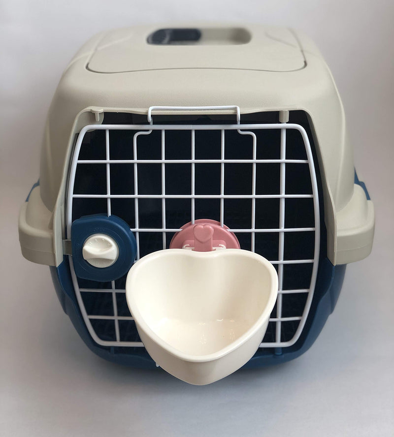 Choco Nose Patented Removable Heart Shaped Food Bowl for Dogs/Puppies/Rabbits/Cats/Guinea Pigs/Chinchillas/Birds -Water Dish for Small Pets or Animals - for Wire Cages or Crates Pink - PawsPlanet Australia