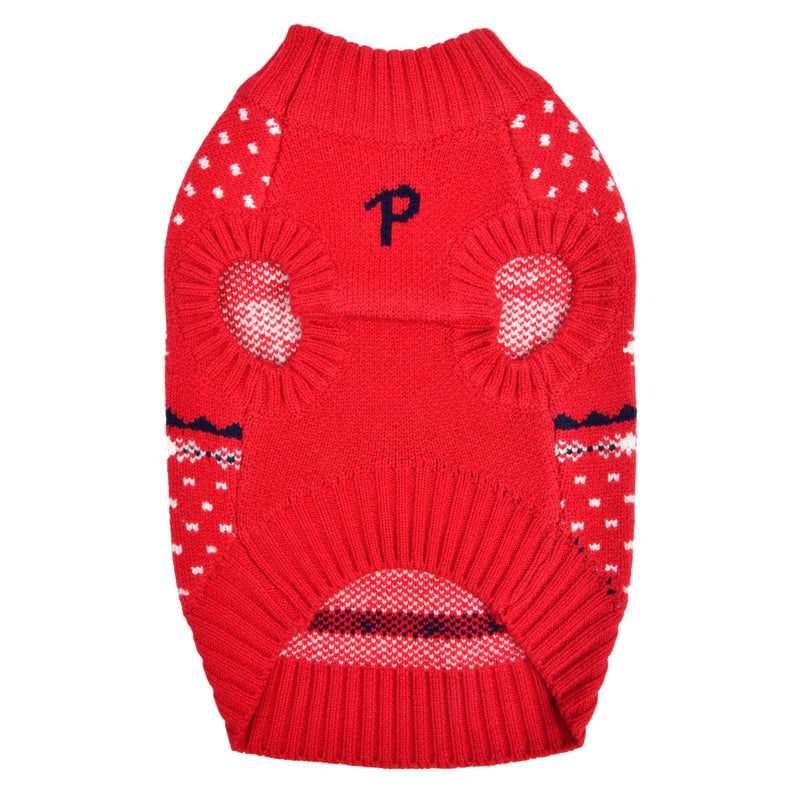 Puppia Dyani Dog Knit Sweater Winter Season for Small and Medium Dogs, RED, Large Red_Dyani - PawsPlanet Australia