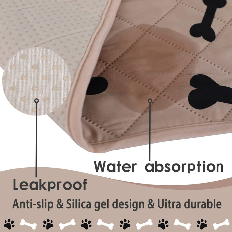 Waterproof Dog Bed Cover - nanbowang Pet Blanket Sofa Couch Furniture Protector for Kids Children Dog Cat, Reversible (40x50 Inch Pack of 1, Beige) 40x50" - PawsPlanet Australia