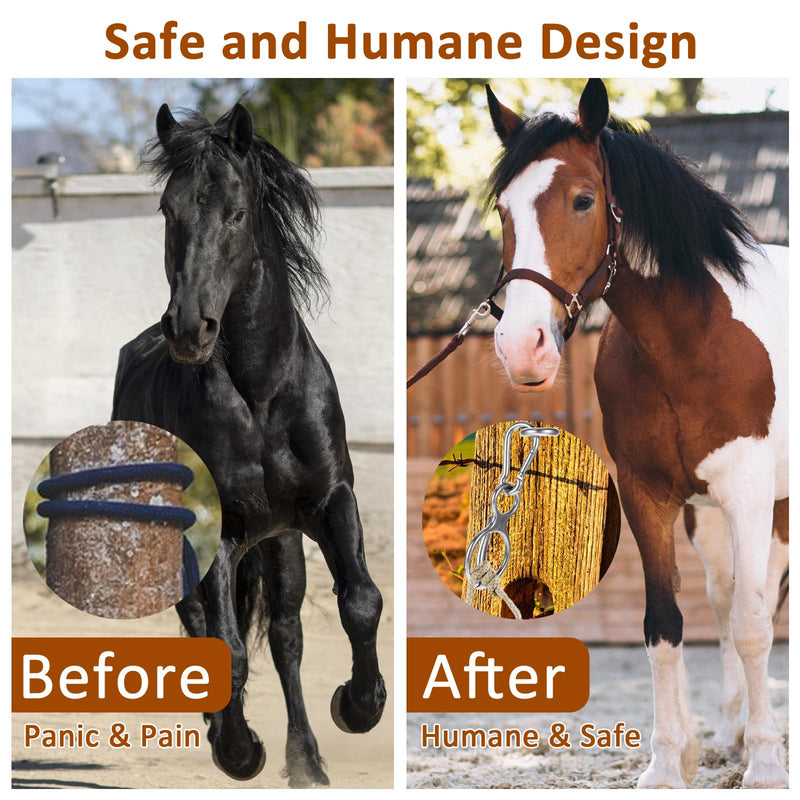 MAQUITA Horse Tie Ring, Safe Tie Horse Supplies, Humane Way Tie Ring, Magnetic Ring for Tying and Retracting, Helps Horse Pull Back and Releases Stress from The Horse - PawsPlanet Australia