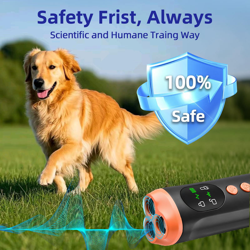 Ultrasonic Dog Bark Deterrent Device: Rechargeable Anti Barking Device for Dogs with 3 Modes - Up to 35FT Range Safe Humane Training Tool - Small Medium Large Dogs Indoor Outdoor Use - PawsPlanet Australia