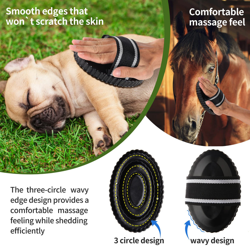 Curry Comb for Horses - Metal Horse Brushes for Grooming Dog Bath Brush Shedding Pets