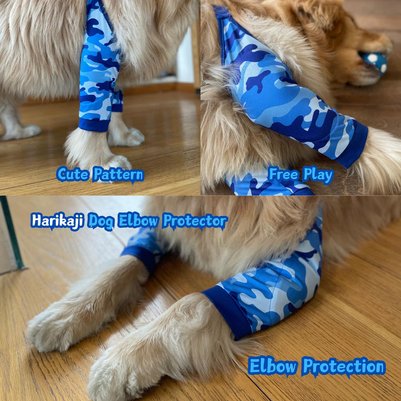 Dog Surgery Recovery Sleeve for Front Legs, Pet Prevent Licking Wound Elbow Brace Protector Dogs Hip Joint Protector Recovery Sleeves (Blue Camouflage, XXL) Blue Camouflage