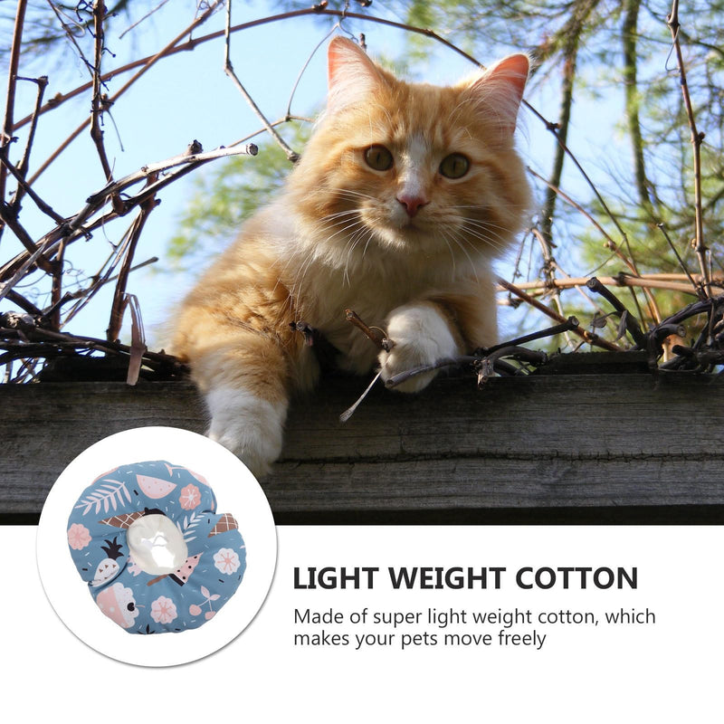 Hemobllo Breathable Cotton Protective Collar for Cats Soft Conical Recovery Collar Prevents Licking and Chewing Comfortable While Eating For Postoperative Care