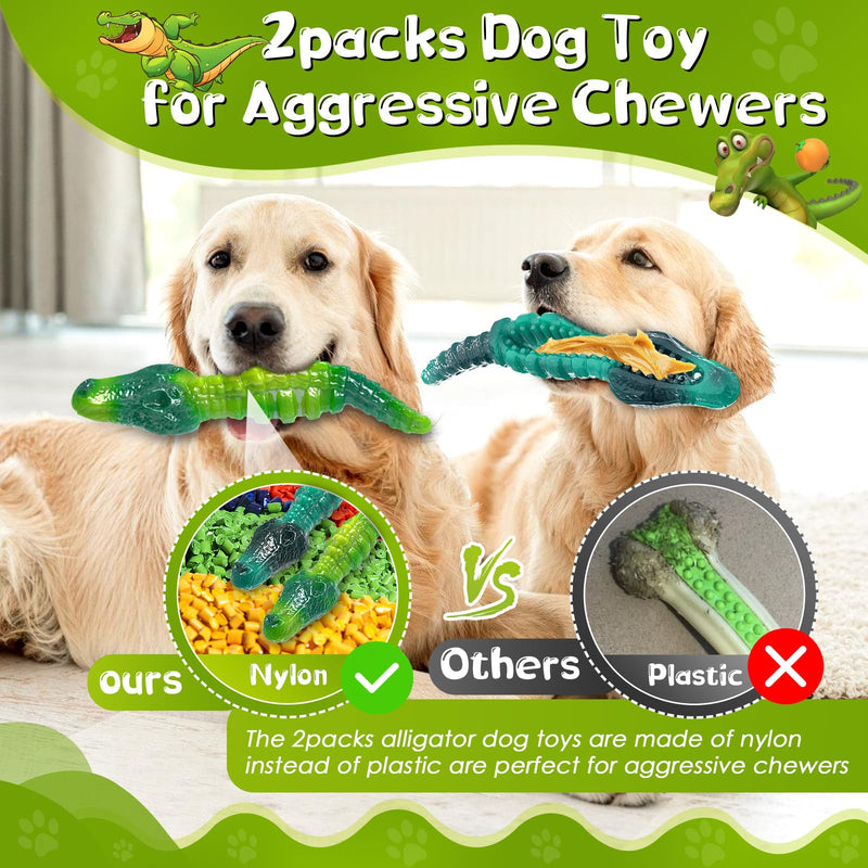 Large Dog Chew Toys: 2 Packs Indestructible Dog Toys for Aggressive Chewers - Tough Dog Toys for Large Breeds blue - PawsPlanet Australia