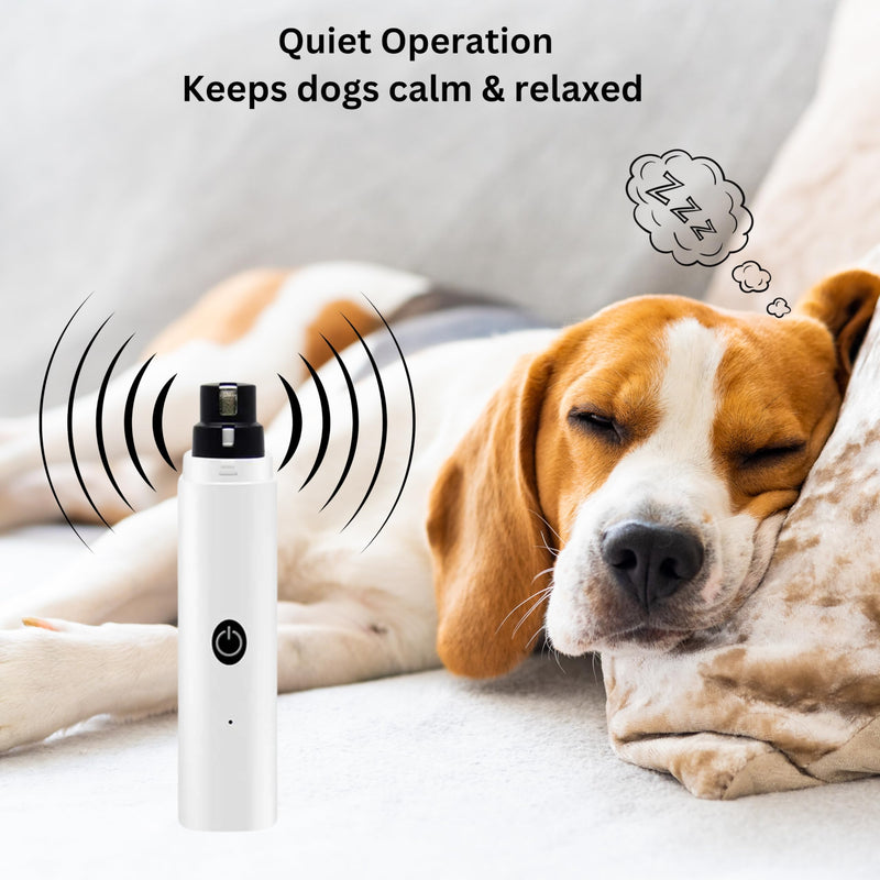 GajetNest Professional Pet Nail Grinder for Dogs and Cats, 2 Speeds LED Light USB Charging Low Vibration, Quiet, Cordless Ergonomic Long Lasting Battery, Safety Guard - PawsPlanet Australia