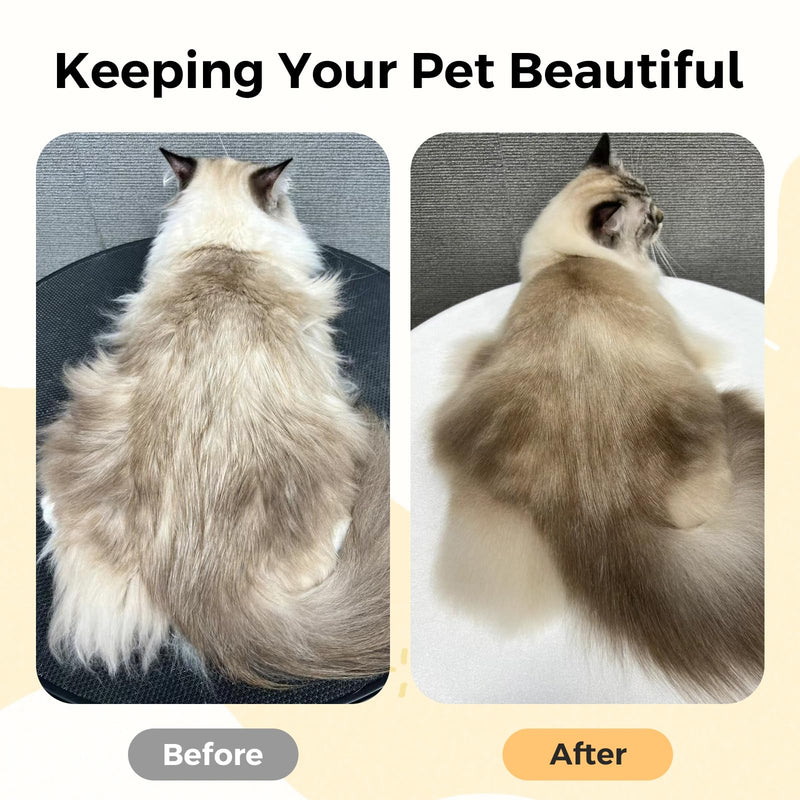 Upgraded 4-in-1 Pet Steam Beauty Brush Wireless Rechargeable Cat and Dog Hair Removal Tool - Anti-Static, Massage, Deep Cleaning, Detangling, One-Stop Professional Beauty Solution brown - PawsPlanet Australia