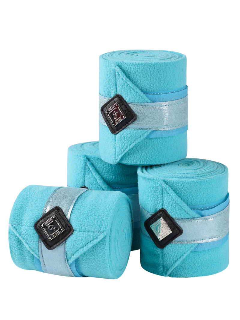Horse Polo Wraps Upgrade with Bling Leg Wraps for Horses 4-Pack Fleece Leg Wraps Stable Supplies-Sky Blue L Sky Blue