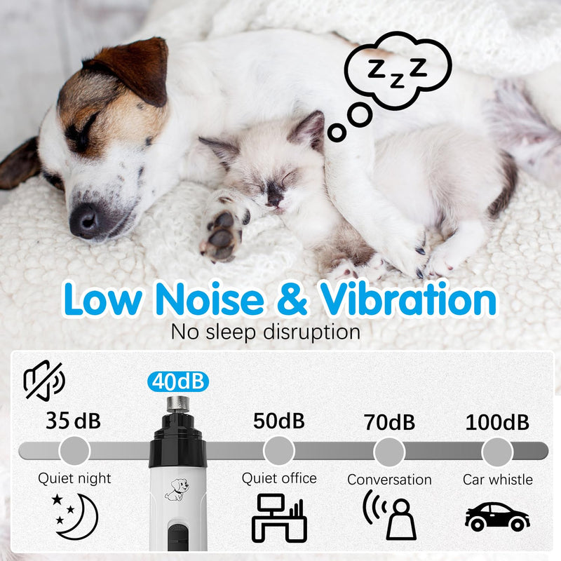 Silent Grind Pro for Dogs, Silent Grind Pro, Silent Grind Pro Dog Nail Trimmer, New Electric Dog Nail Clippers for Dog Nail Grinders Rechargeable, Super Quiet Dog Nail Grinder,Pet Paws Grooming Tool - PawsPlanet Australia