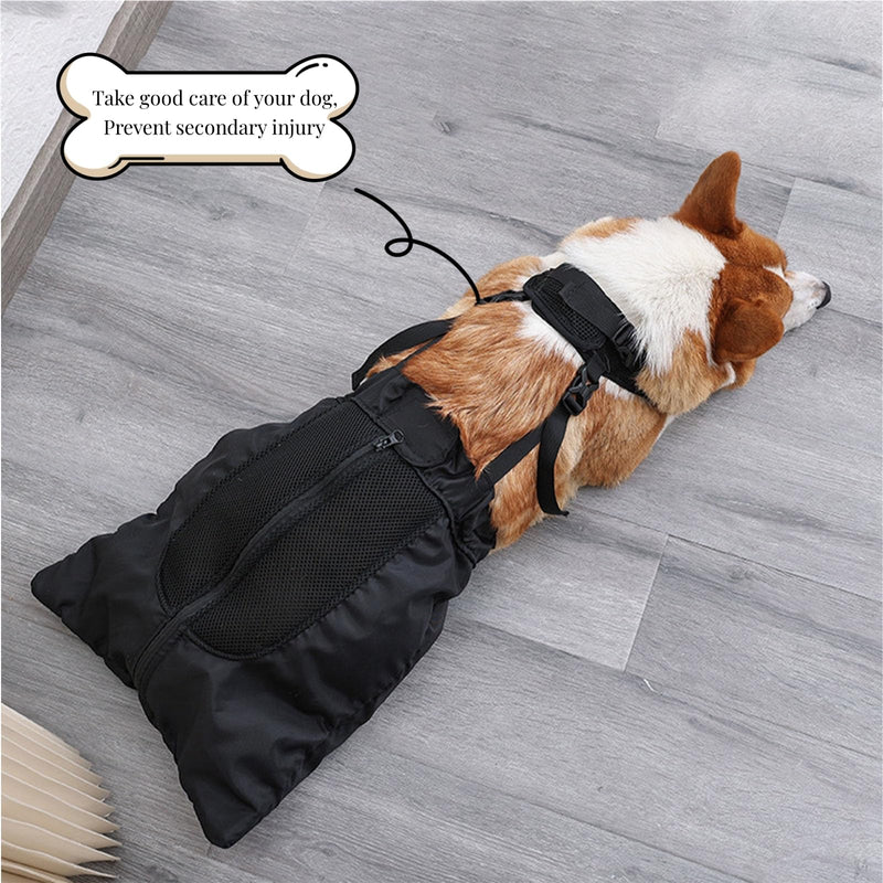 Dog Drag Bag for Paralyzed Rear Legs- Dog Wheelchair Alternative ?Protects Chest and Limbs (Medium) Medium - PawsPlanet Australia