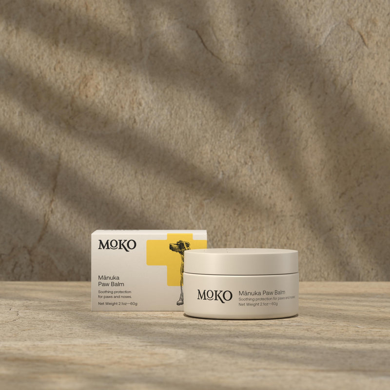MoKo - Dog Paw Wax 60 g (2.1 oz) - Moisturizing Dog Paw Balm with Manuka Honey - Creates Barrier That Protects and Heals Dry Cracked Paws & Noses - Made with Natural Beeswax - PawsPlanet Australia