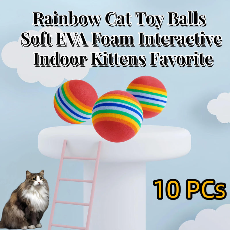 10 pcs Larger 1.38 "Soft EVA Foam Interactive Indoor Quiet Toy Balls, 35mm Diameter Dog and cat Toy Balls Quiet Toy Balls for Pets to Play Alone.Kittens Toys.Cat Toy Sponge Ball. - PawsPlanet Australia
