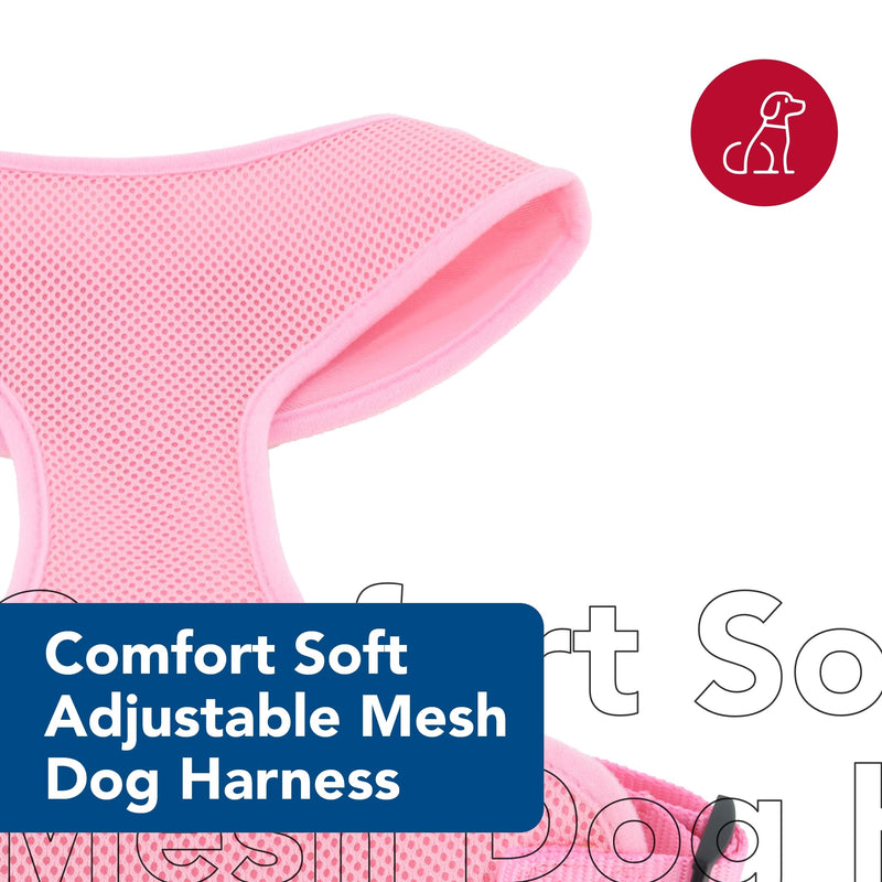 Coastal - Comfort Soft - Adjustable Dog Harness, Pink Bright, 3/8" x 14"-16" 3/8" x 14"-16" (Pack of 1) - PawsPlanet Australia