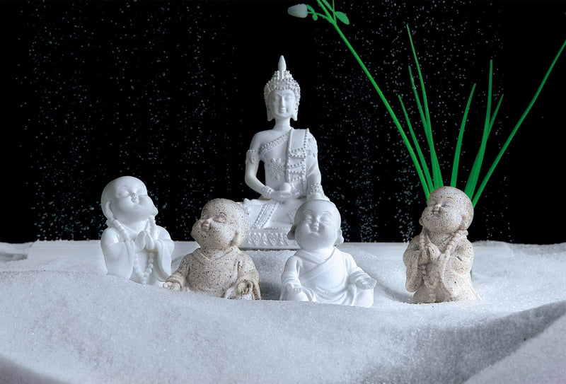 Carefree Fish Aquarium Decoration Minimalist Sandstone Buddha Fish Tank Decor Bring Home a Ray of Sunshine 2.8In HS3 - PawsPlanet Australia