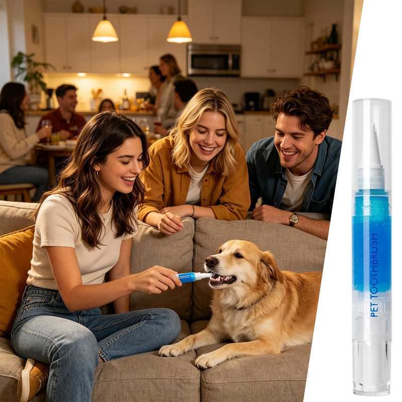 '-Toothbrush pen, tooth stain remover for dogs, cleaning pen for dog teeth, 5 ml breath freshener for pets, gum care pens for cats and kittens, additive for removing stains