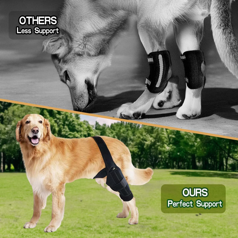 Dog Knee Brace for Torn Acl Hind Leg, Adjustable Dog Hip Support for Luxating Patella, Dog Leg Braces for Back Front Leg with Side Stabilizers (S(4.7-8.9IN)) S(4.7-8.9IN)