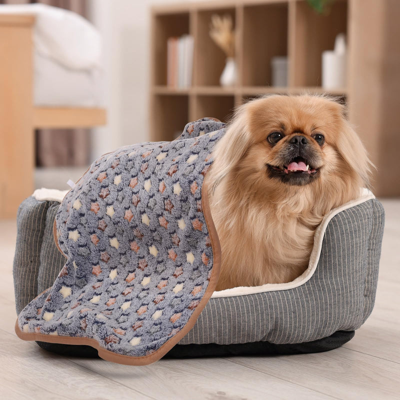 Pet Blanket, Medium Soft Fluffy Flannel Star Printed Throw Blanket, Scratch Proof Furniture Protector Cover 30x42 Inches, (Blue, 1 Pack 3), Intended for Dog/Cat Blue - PawsPlanet Australia