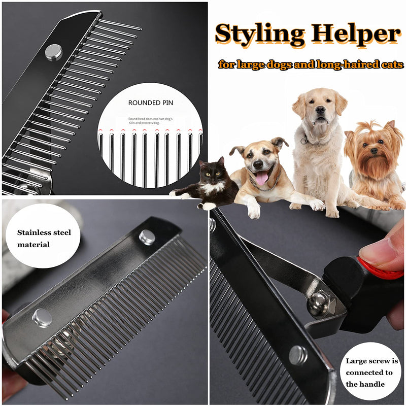 Undercoat Rake for Long-Haired Dogs and Other Shedding Pets - Anti-Slip Handle Grooming Tool for Husky, German Shepherd, Golden Retriever - PawsPlanet Australia