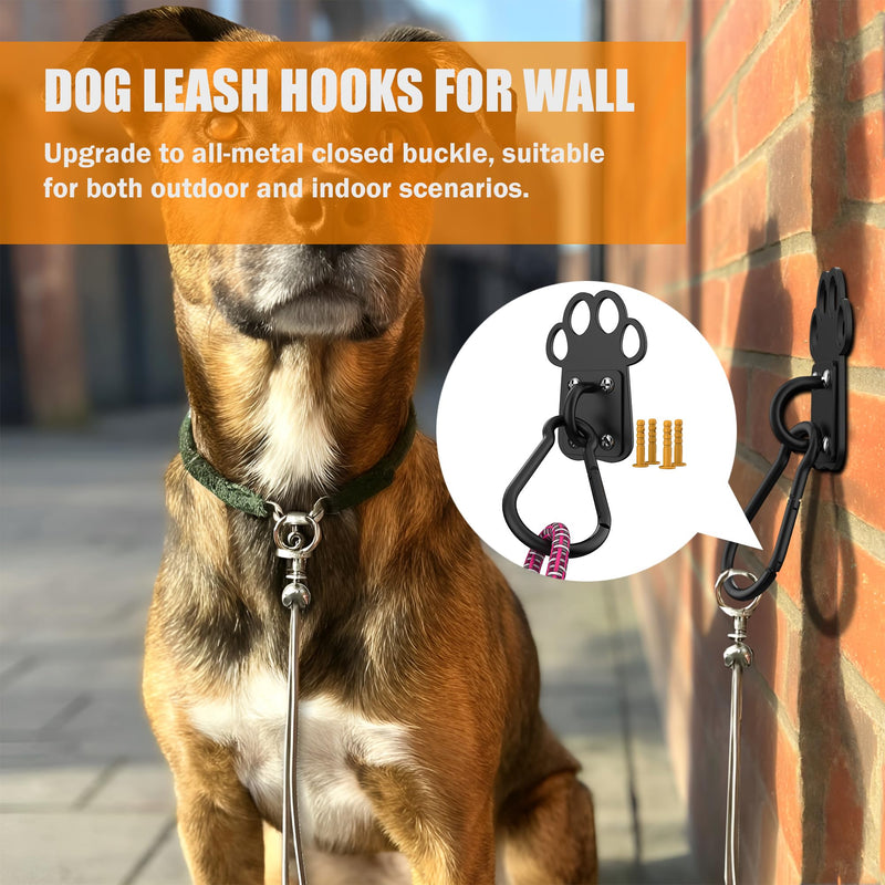 XIAOXINGYUN Heavy-Duty Indoor and Outdoor Dog Leash Holder for Wall – Automatic Closing Dog Leash Hook, Secure and Escape-Proof Hook for Lead Management, Easy to Install for Home & Business - PawsPlanet Australia